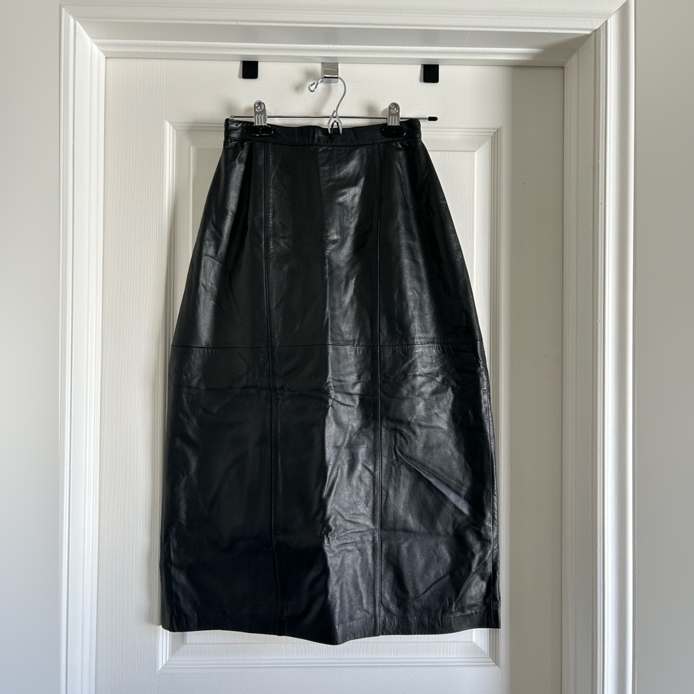 Evan Davies Leather Skirt - Size XS